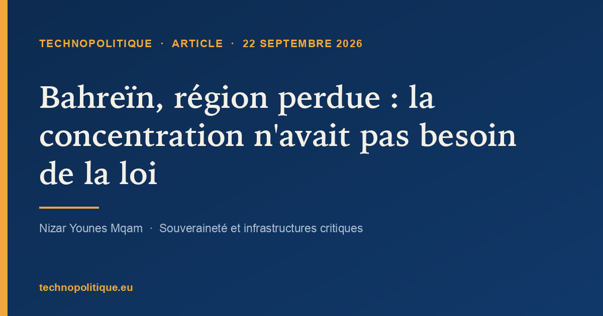 Image de partage de l'article Bahreïn, région perdue