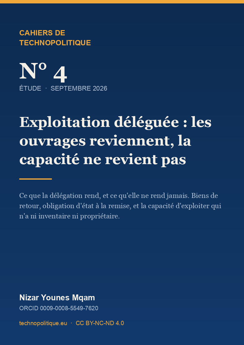 Couverture du numéro 4 des Cahiers de technopolitique