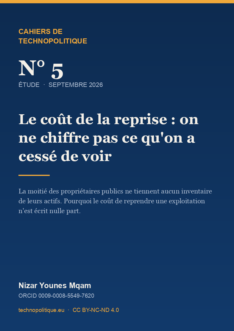 Couverture du numéro 5 des Cahiers de technopolitique